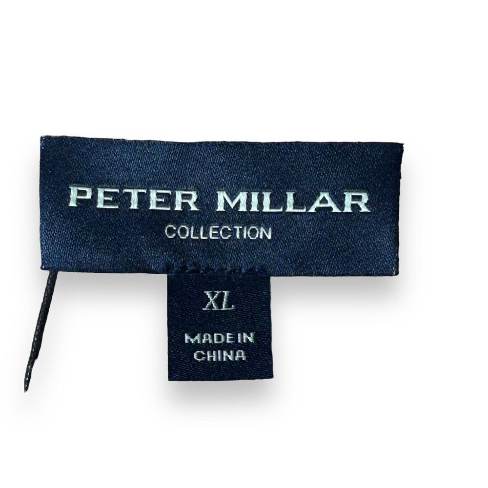 Peter Millar Sweater Men Sz XL Gray Cream Stripe Lightweight Linen/wool $298 - Picture 3 of 7